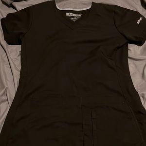 Black scrub shirt